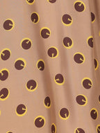 Fendi Printed Silk Twill Shirt Light Brown