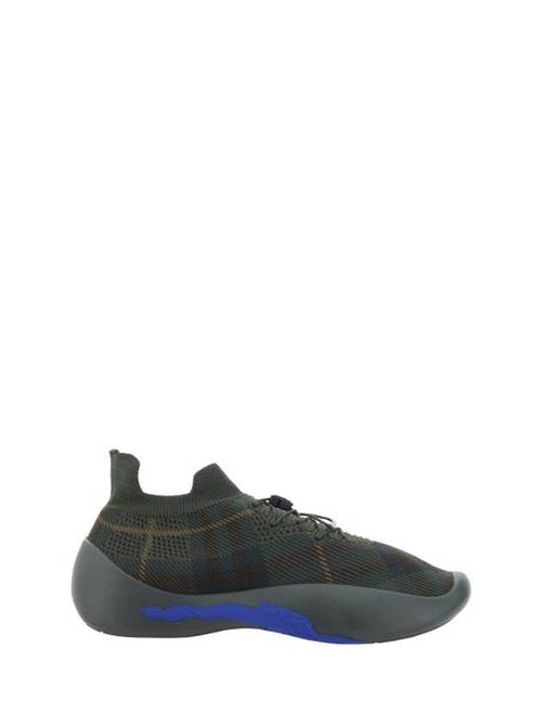 Burberry Check Knit Neptune Low Top Sneakers Bramble