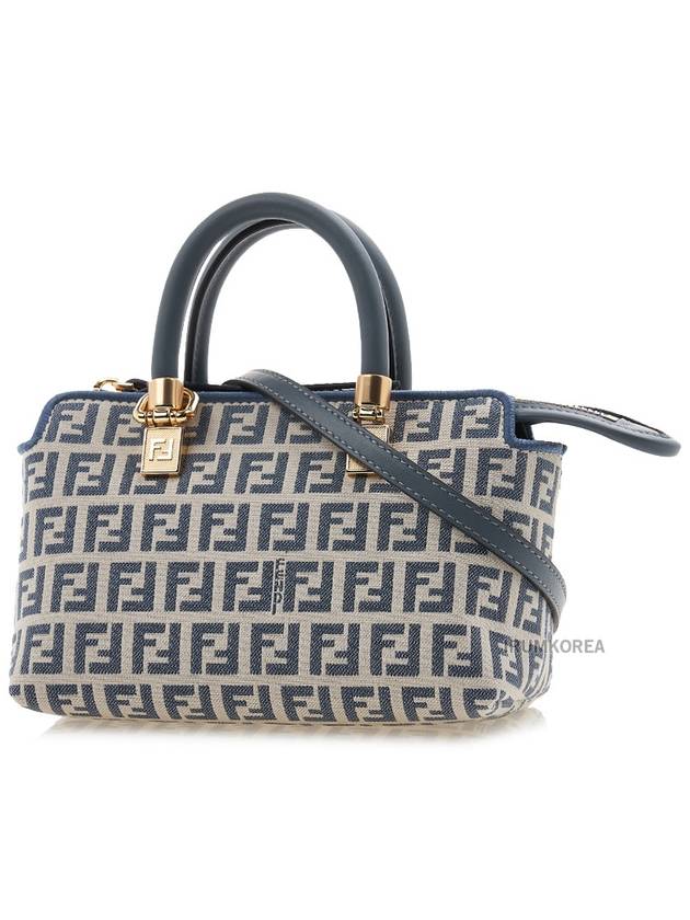 Fendi FF Small Fabric Tote Bag Blue