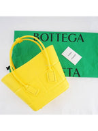 Bottega Veneta Arco Mini Rubber Tote Bag Lemon