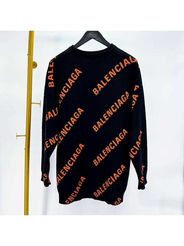 Balenciaga Multi logo overfit knit black 657528