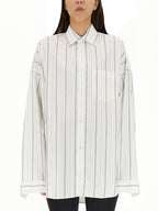 Balenciaga Shirt 725395 TOM06 9167 WHITE NAVY