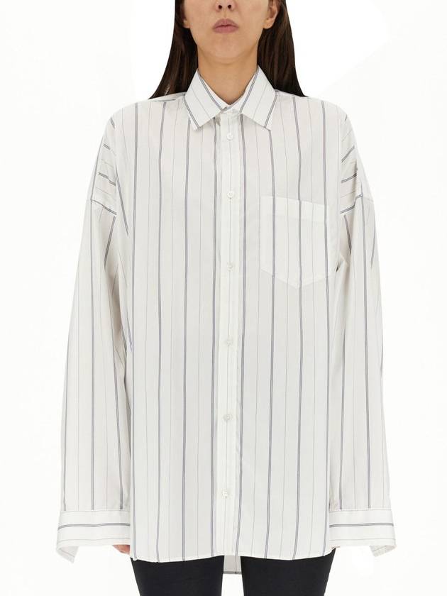Balenciaga Shirt 725395 TOM06 9167 WHITE NAVY