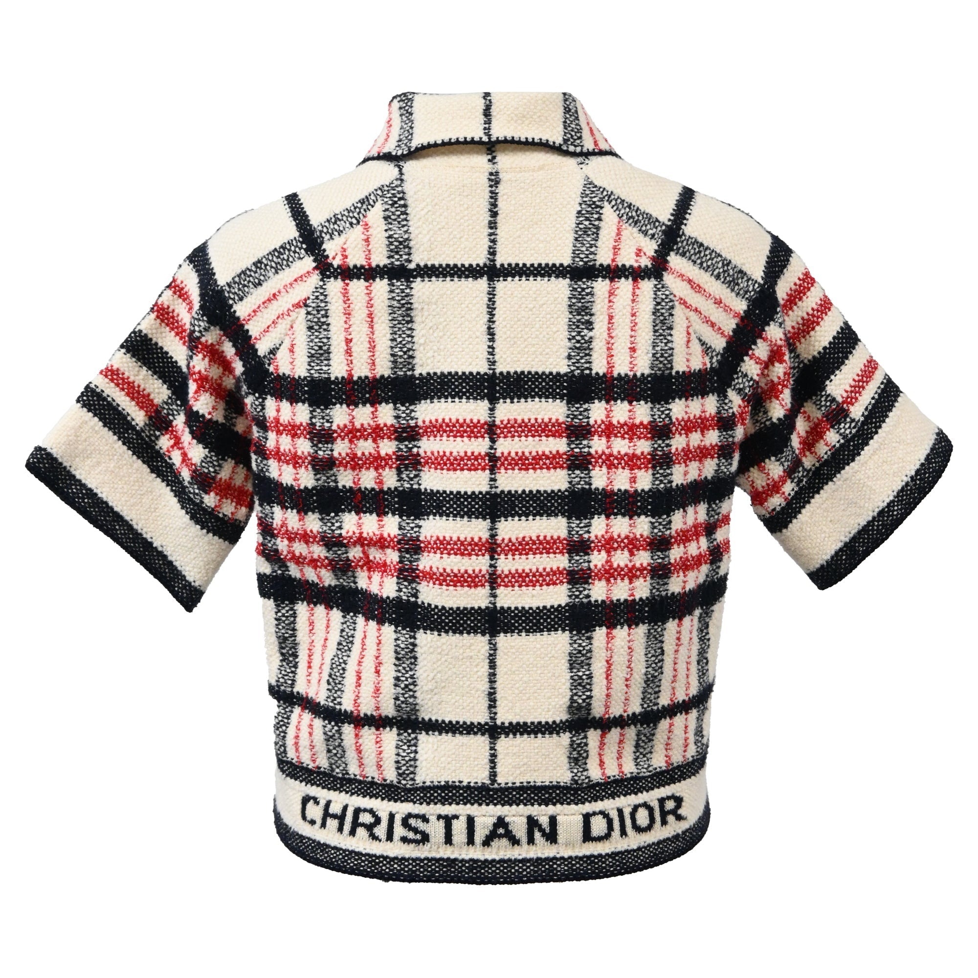 Christian Dior Buttoned Tweed Shirt in Multicolor Wool