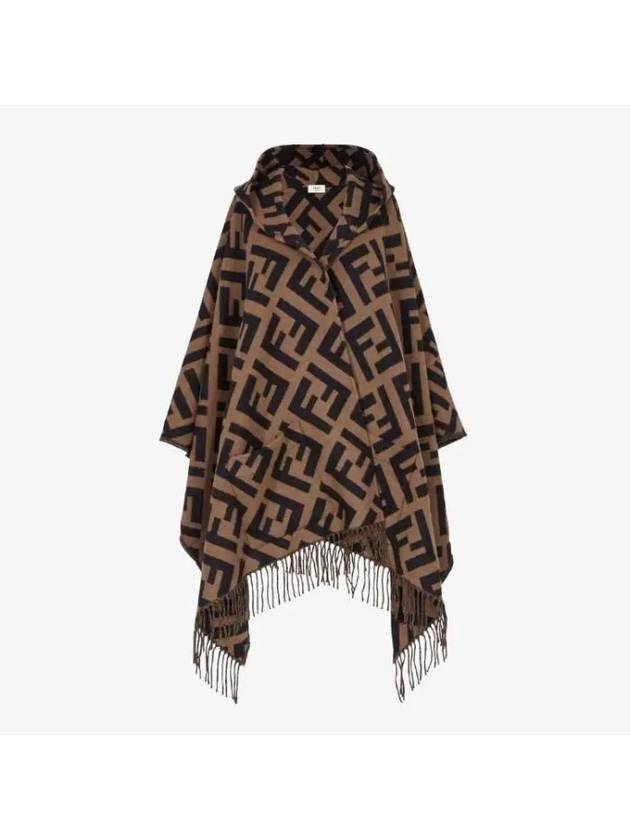 Fendi Brown Cashmere Poncho FXX711AEOSF0QE1