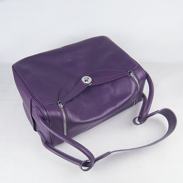 Hermes Lindy 34cm handbag 6208 purple Silver