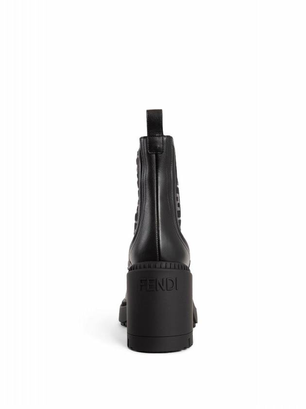 Fendi Domino Biker Middle Boots Black