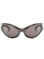 Balenciaga Eyewear Dynamo Wrap Oversized Frame Sunglasses BB0317S003