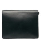Saint Laurent Sleeping Shoulder Bag Navy Leather  Saint Laurent
