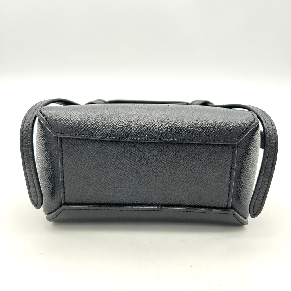 CELINE Mini Grained Calfskin Pico Belt Bag Grey LA32963