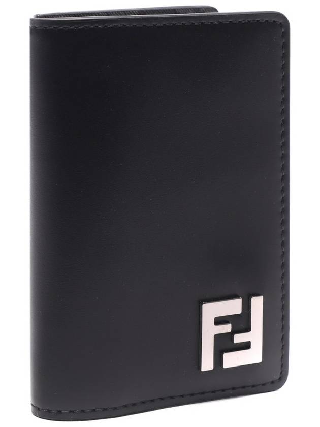 Fendi FF Square Leather Card Wallet Black