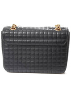 CELINE Quilted C Medium Shoulder Bag Black