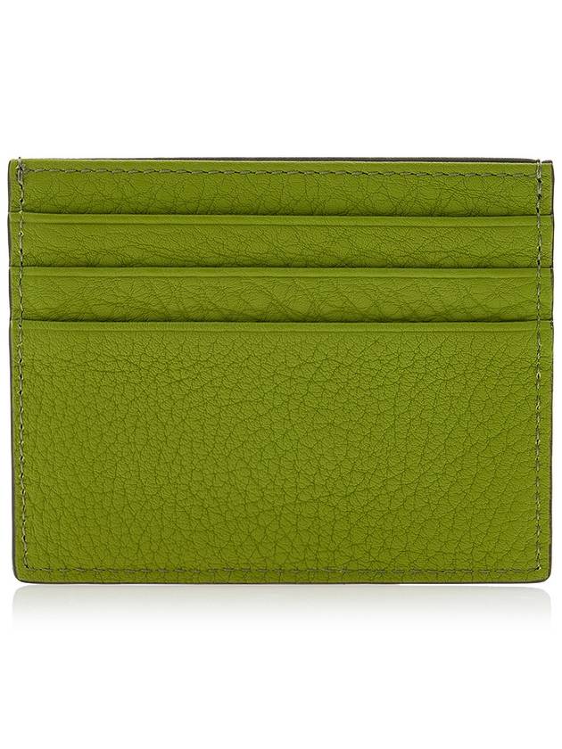 Fendi Baguette Leather Card Wallet Grey