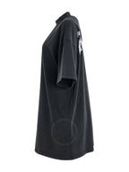 Balenciaga Women's BLACK logo print t-shirt 739037 TPVU4 1569