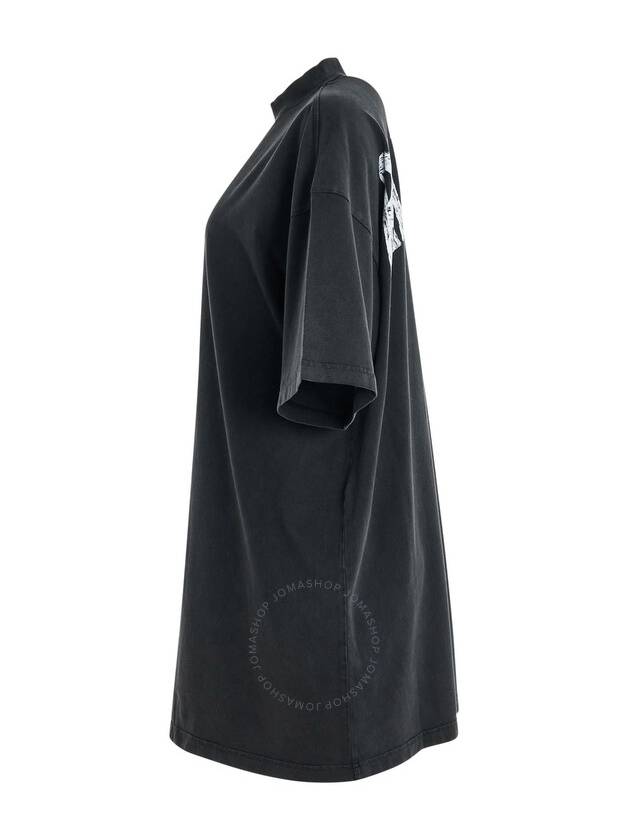 Balenciaga Women's BLACK logo print t-shirt 739037 TPVU4 1569