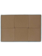 Bottega Veneta Intrecciato Leather Card Wallet Brown