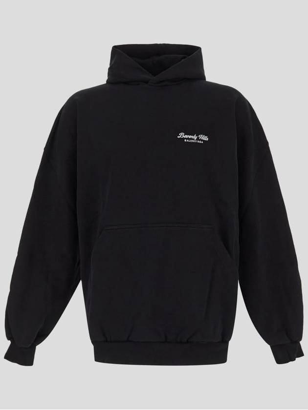 Balenciaga Beverly Hills Embroidered Hoodie Black