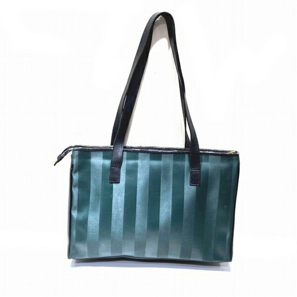 Fendi Pequin   Leather Pvc Shoulder Bag Tote Bag ()