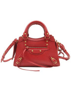 Balenciaga Red Calfskin Neo Classic Top Handle Mini City 2WAY 638524