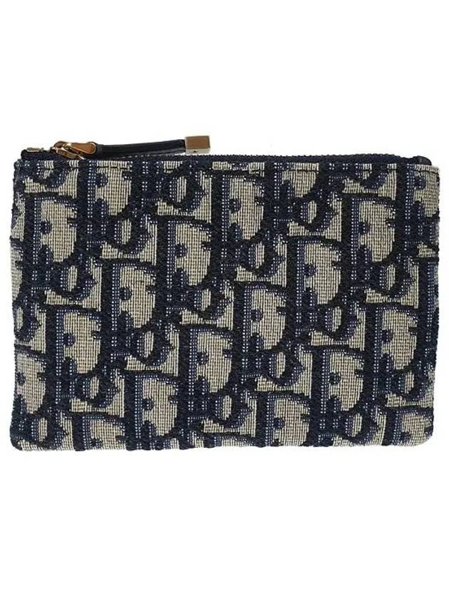 Diortravel Oblique Clutch Bag Kit Blue Dior