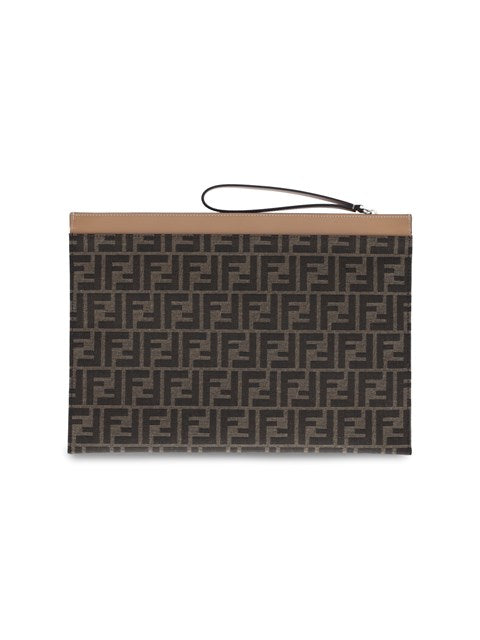 Fendi Men Ff' Large Flat Pouch