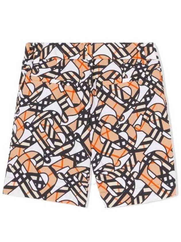 Burberry Burberry Boys White Pattern Royston Monogram Shorts, Size 14Y