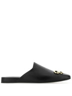Balenciaga BB Logo Leather Mule Black