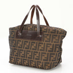 Fendi  Leather Canvas Handbag Tote Bag ()