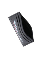 Balenciaga Logo Printing Leather Card Wallet Black