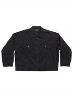 Balenciaga Back Taped Denim Jacket Black
