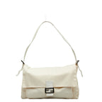 Fendi Manma Bucket Sliding Shoulder Bag White Linen Leather Ladies Fendi