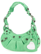 Balenciaga Le Cagole XS Lambskin Shoulder Bag Light Green