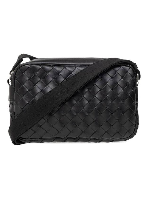 Bottega Veneta Classic Intrecciato Small Camera Cross Bag Black