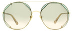 Chloe Women's Clip-on Sunglasses CH0041S 001 Gold/Clear 57mm