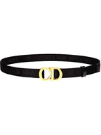 Saddle 20mm Jacquard Belt Black Antique Gold Dior