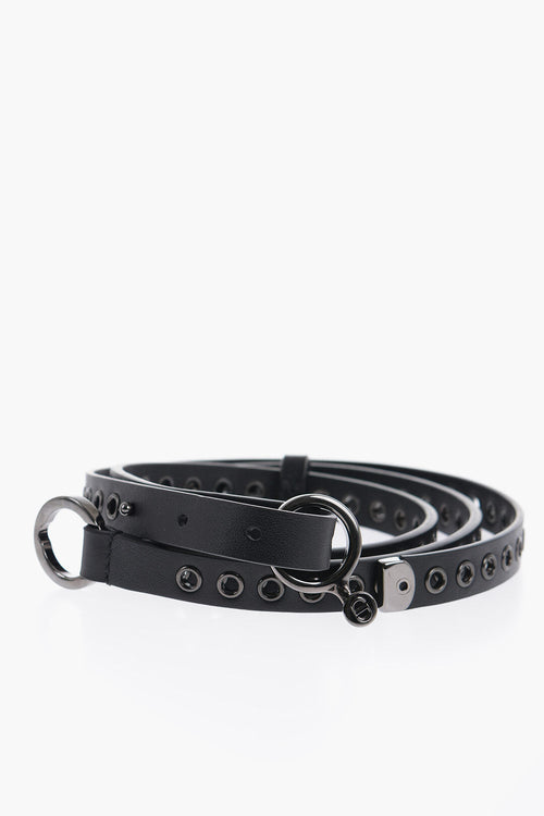Dior Leather Belt With Eyelets 15Mm
