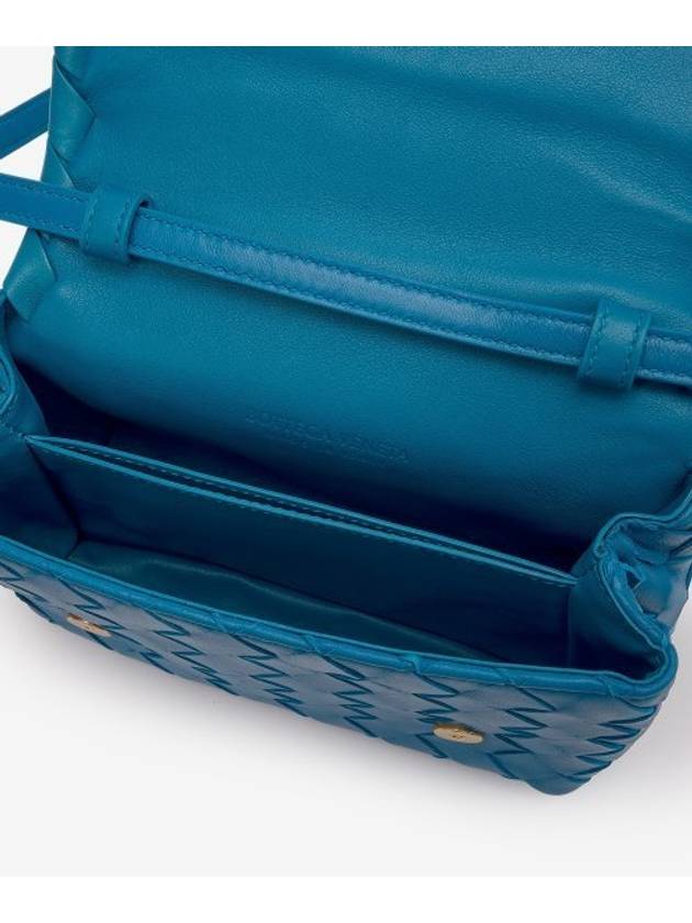 Bottega Veneta Mini Intrecciato Cross Bag Blue