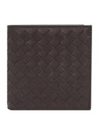 Bottega Veneta Intrecciato Small Folder Half Wallet Brown