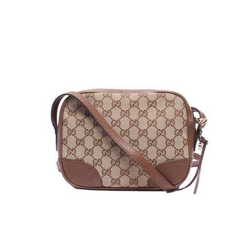 Gucci GG Canvas Mini Bree Crossbody Bag - Brown Crossbody Bags, Handbags IT5IGK3D2IN1