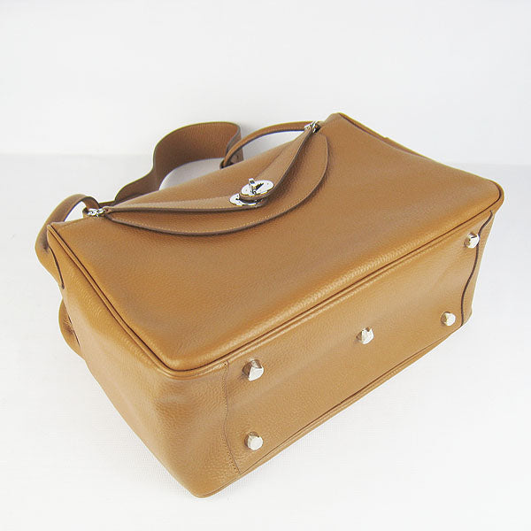 Hermes Lindy 34cm Handbag 6208 Light Ocher Silver