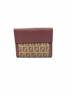 FENDI Pink Canvas Wallet