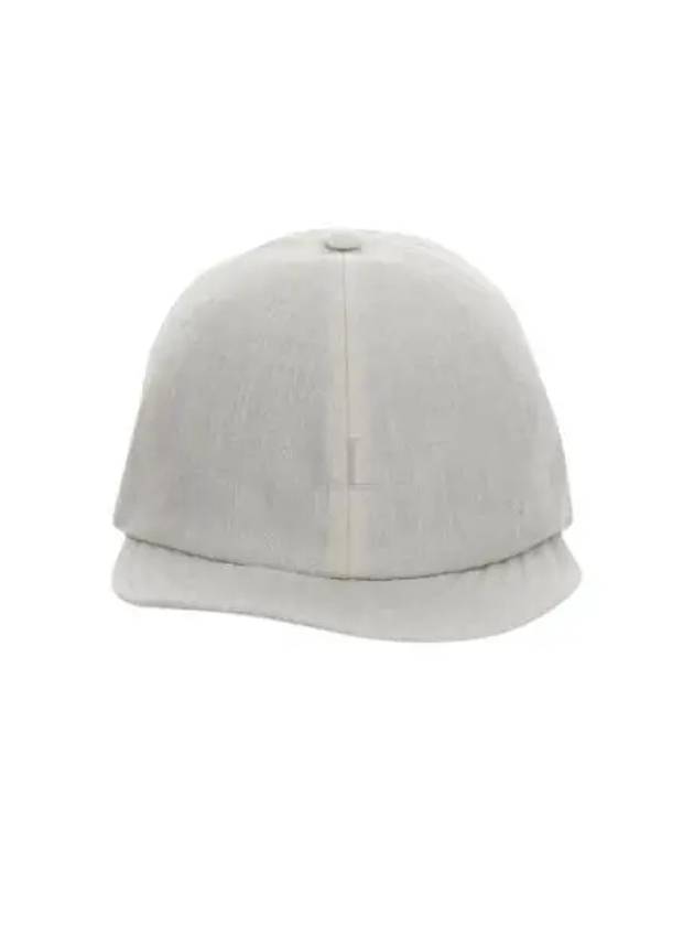 Fendi Semi Motif Denim Ball Cap White