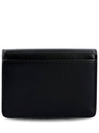 CELINE Triomphe Shiny Calfskin Flap Card Wallet Black