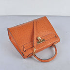 Hermes Kelly 32cm Ostrich Vein 6108 Orange Golden