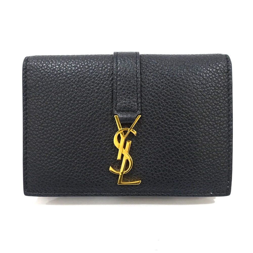 SAINT LAURENT YSL Card Case 613536 Black Black  Dress