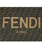 Fendi Sunshine Medium FF Jacquard Tote Bag Brown