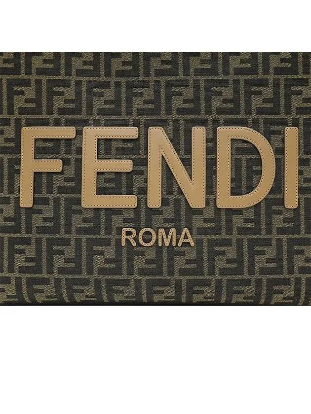 Fendi Sunshine Medium FF Jacquard Tote Bag Brown