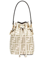 Fendi Mon Tresor Small Bucket Bag Beige