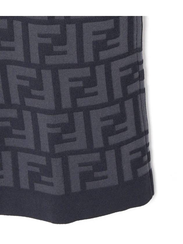 Fendi FF motif sleeveless midi dress blue