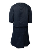 Fendi Dress with Cape and Mesh detail in Navy Blue Polyamide